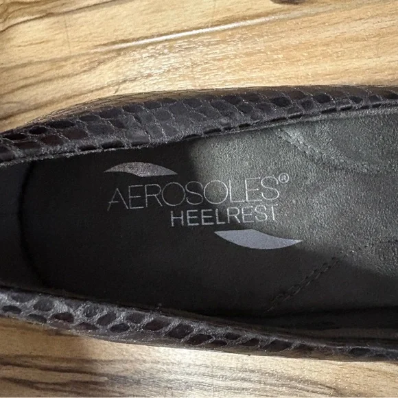 Aerosoles Heelrest Snakeskin Patterned Heels - Picture 7 of 9
